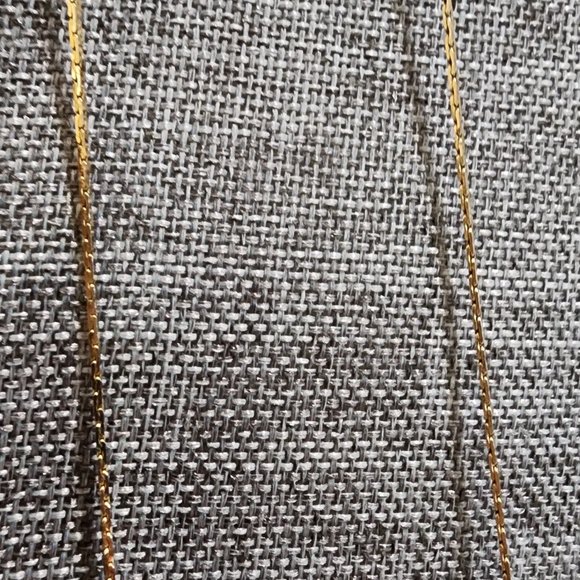 Pair - Vintage Floating Round White and Spiral Gold Bead Gold Box Chain Necklace - Picture 9 of 11